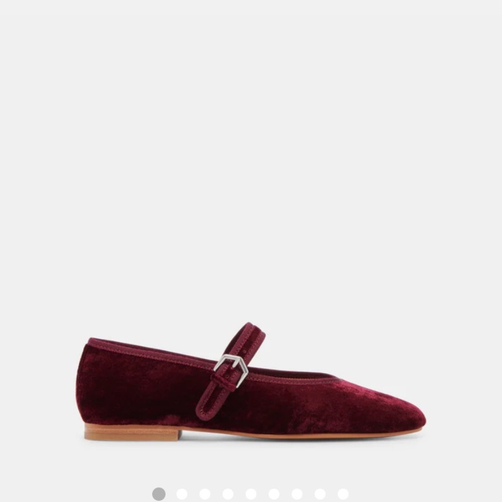Dolce Vita Velvet Roslyn Ballet Flats - wine / red